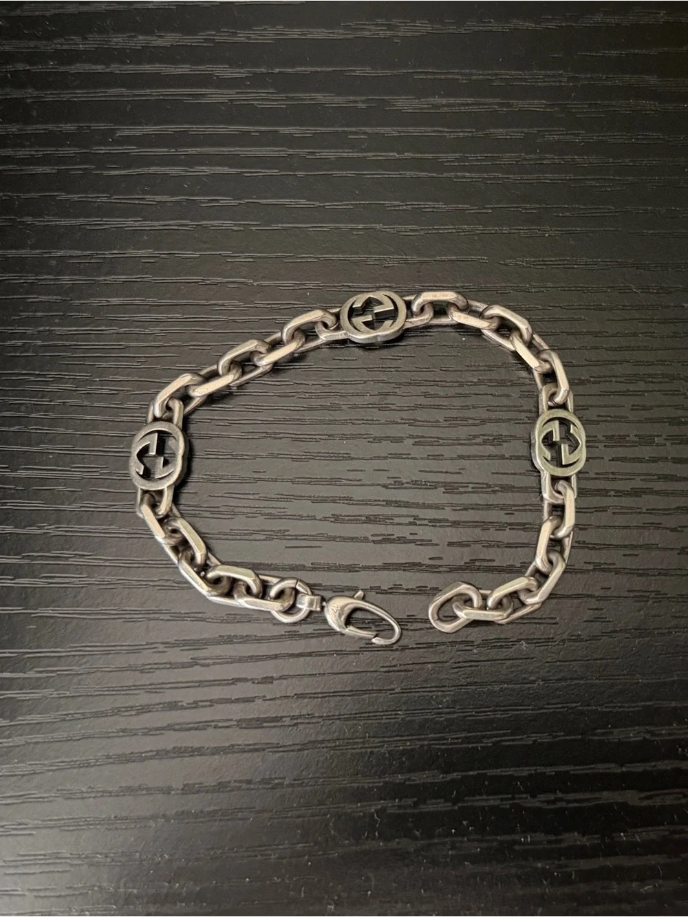 Gucci Interlocking Chain Bracelet（925 Sterling Silver）size 17